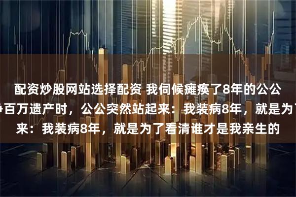 配资炒股网站选择配资 我伺候瘫痪了8年的公公，小姑子从国外回来争百万遗产时，公公突然站起来：我装病8年，就是为了看清谁才是我亲生的